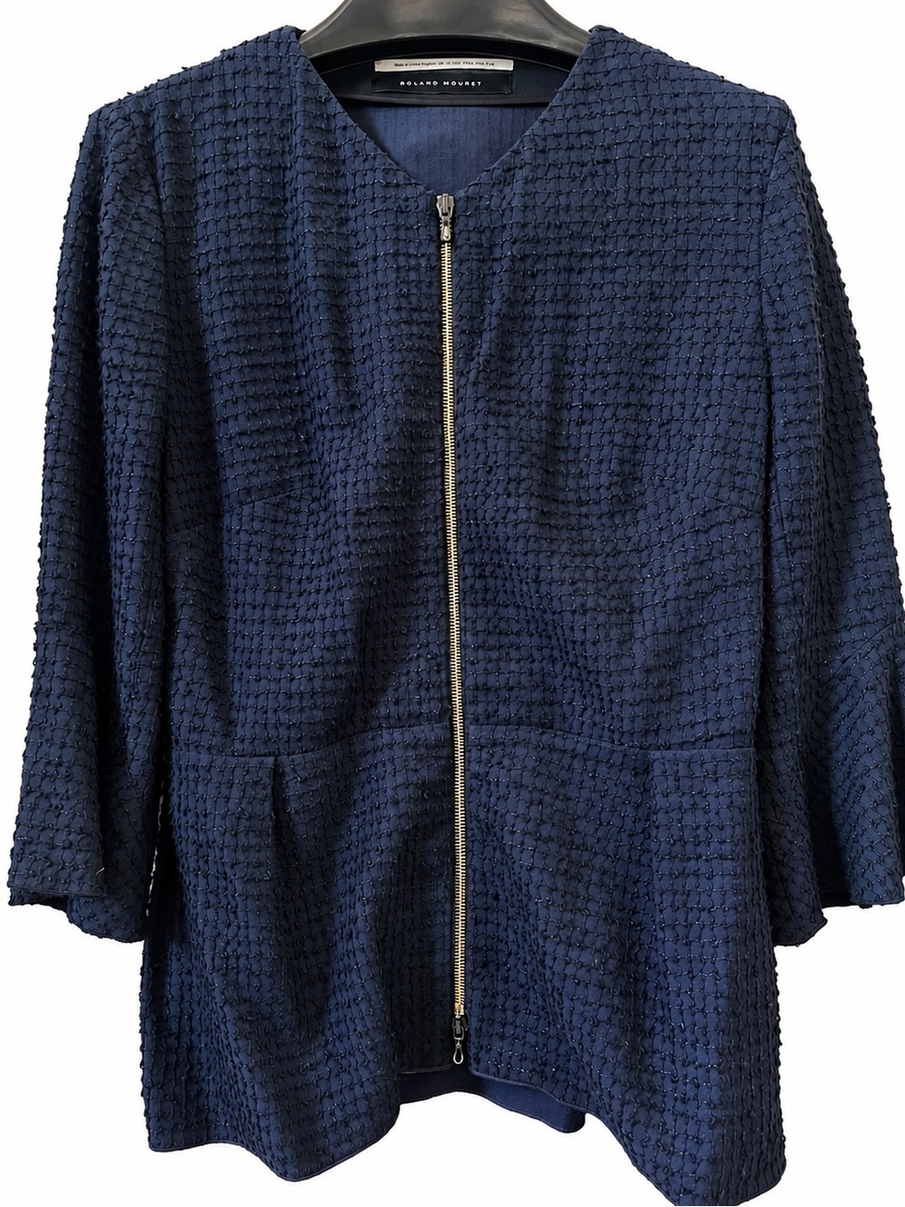 Roland Mouret 2015 Textured Peplum Jacket | US 10